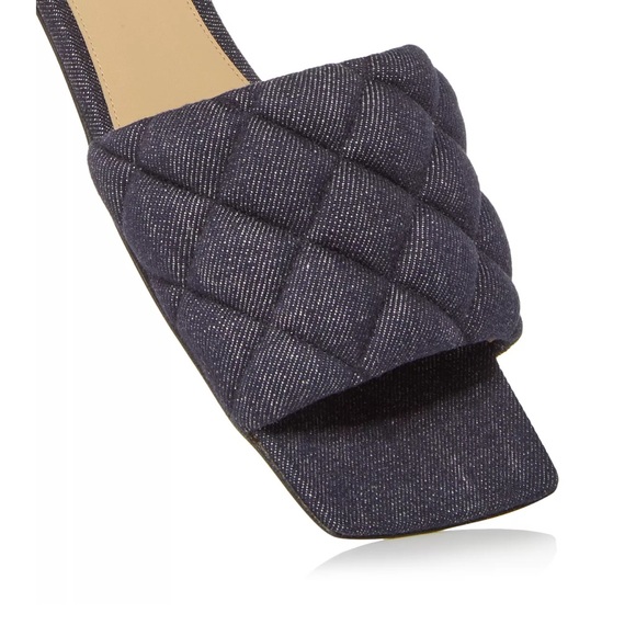 Bottega Veneta Women's Square Toe Quilted Slide Sandals (38.5) - Picture 3 of 8